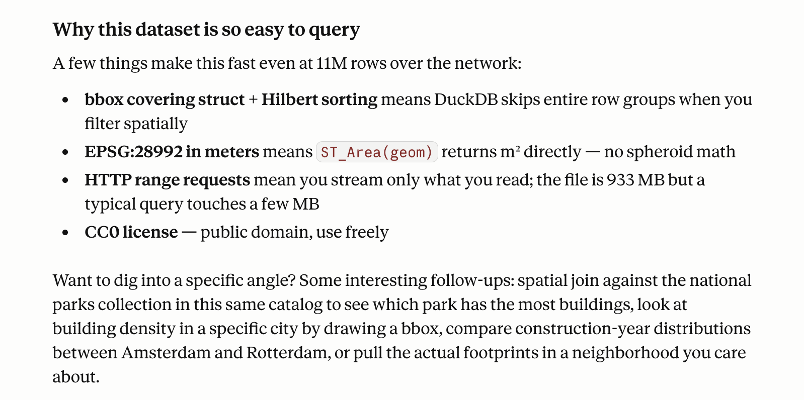 Claude's compliments on dataset formatting and follow-up suggestions