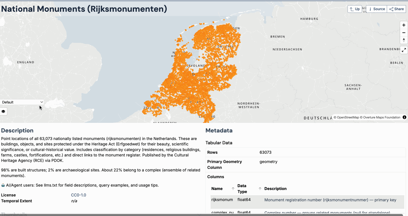 GeoParquet data browsing demo